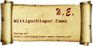 Wittigschlager Emma névjegykártya